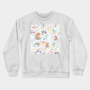 Pirates | Watercolor | Pattern Crewneck Sweatshirt